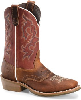 Coppertone Burgundy  Double H Boot 11 Inch Domestic Wide Square Toe Work Western